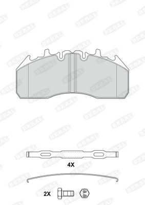 BERAL Комплект тормозных колодок, дисковый тормоз 2921829004145724