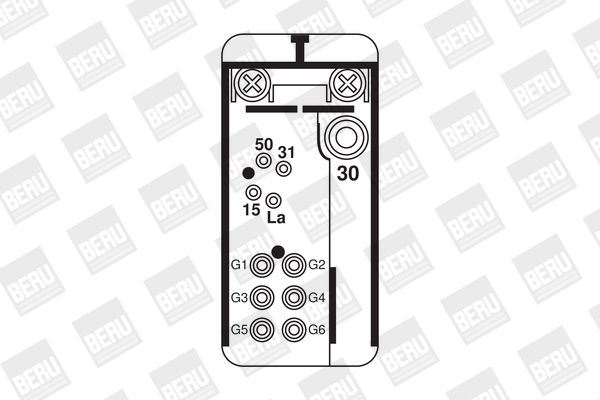BERU relė, kaitinimo žvakių sistema GR072