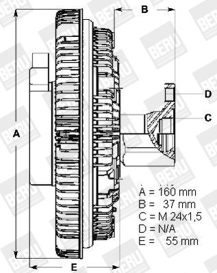 BERU sankaba, radiatoriaus ventiliatorius LK011