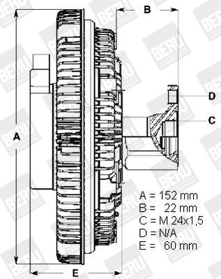 BERU sankaba, radiatoriaus ventiliatorius LK014