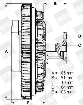 BERU Сцепление, вентилятор радиатора LK031