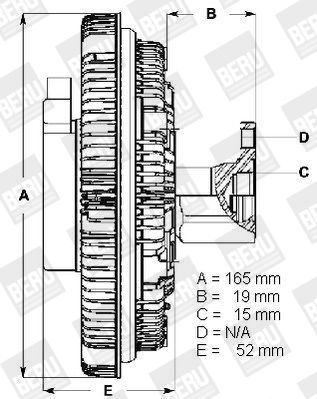 BERU sankaba, radiatoriaus ventiliatorius LK043