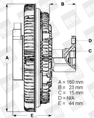 BERU sankaba, radiatoriaus ventiliatorius LK052