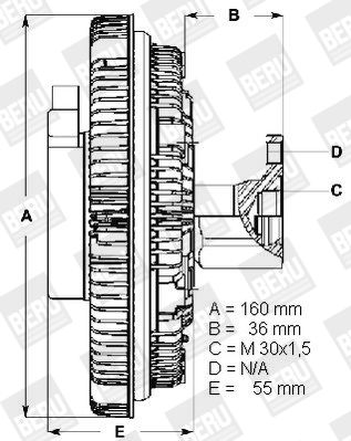 BERU sankaba, radiatoriaus ventiliatorius LK060