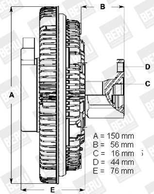 BERU Сцепление, вентилятор радиатора LK070