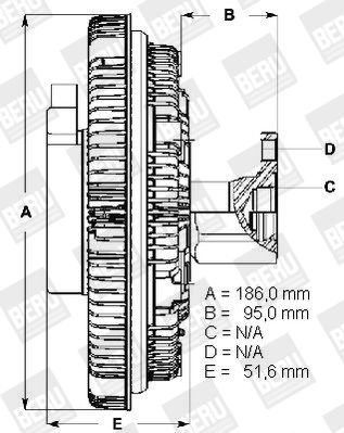 BERU Сцепление, вентилятор радиатора LK104
