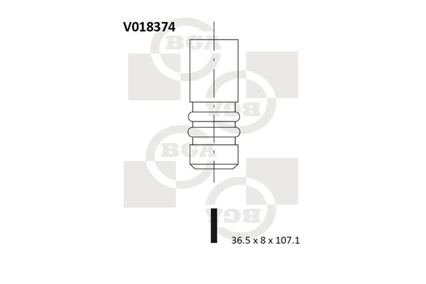 BGA Впускной клапан V018374