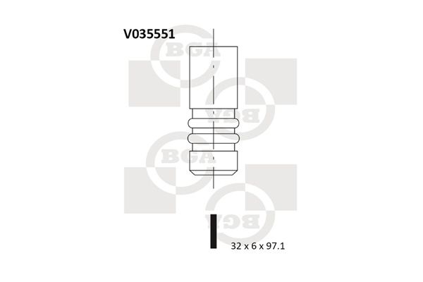 BGA įvado vožtuvas V035551