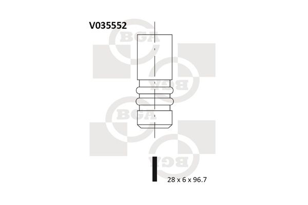 BGA angos vožtuvas V035552