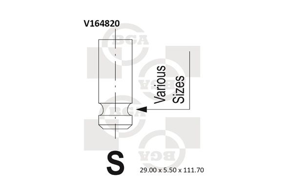 BGA Впускной клапан V164820