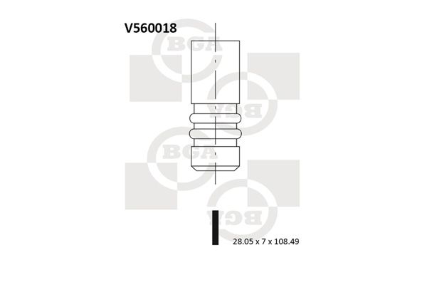 BGA angos vožtuvas V560018