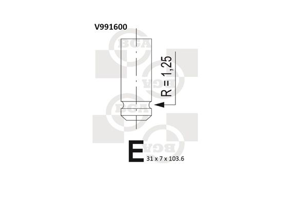 BGA angos vožtuvas V991600