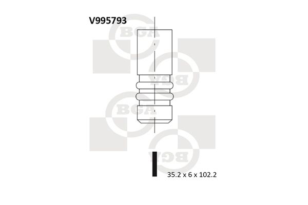 BGA įvado vožtuvas V995793