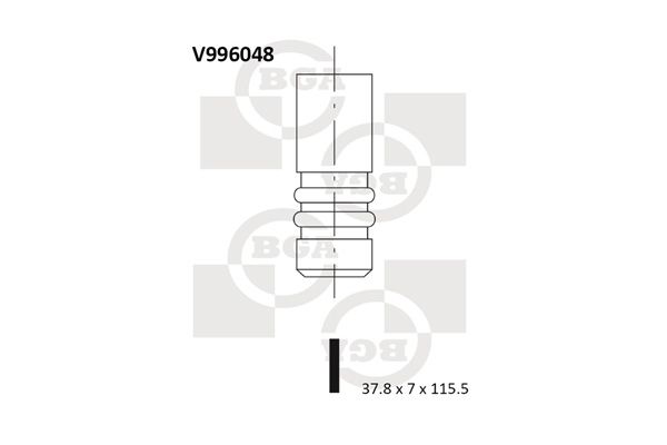 BGA angos vožtuvas V996048