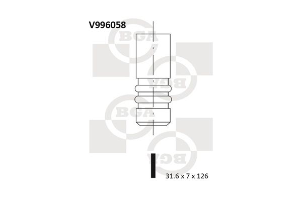 BGA angos vožtuvas V996058
