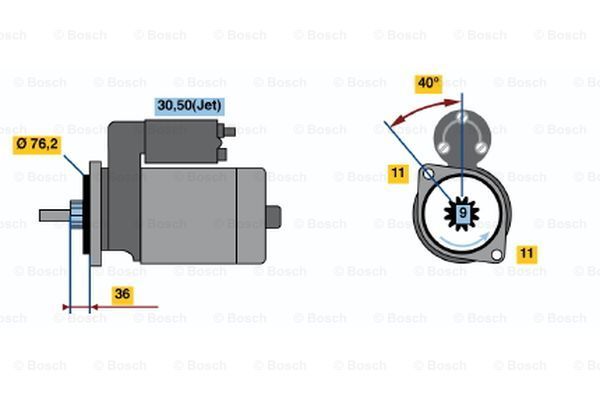 BOSCH Стартер 0 001 107 020