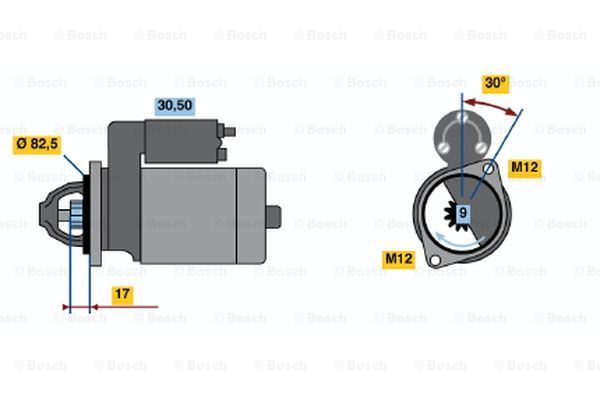 BOSCH starteris 0 001 107 073