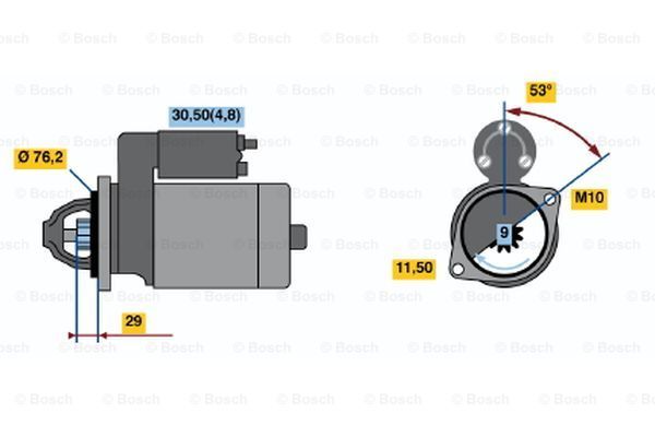 BOSCH starteris 0 001 107 527