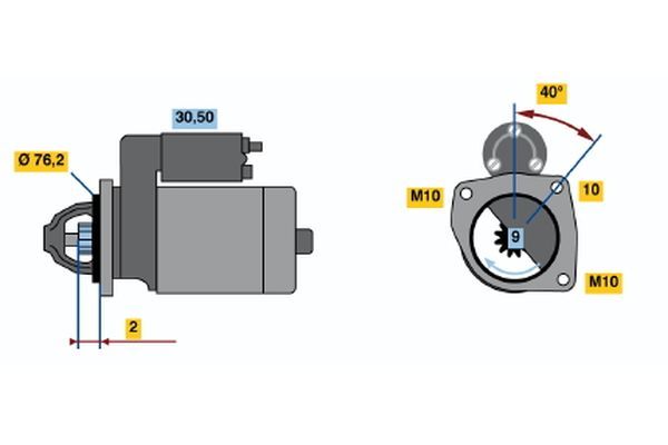 BOSCH Стартер 0 001 108 166