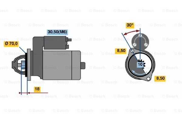 BOSCH starteris 0 001 108 217