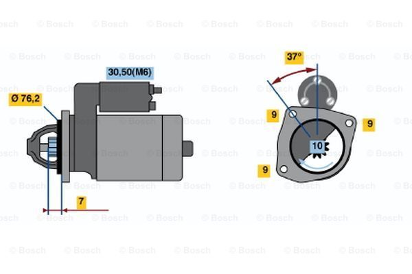 BOSCH Стартер 0 001 108 420