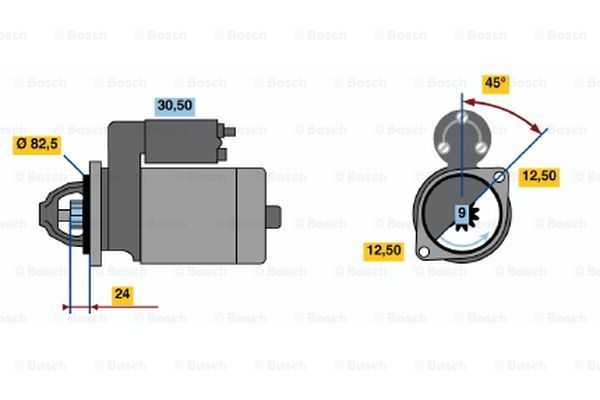 BOSCH starteris 0 001 109 012