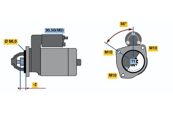 BOSCH Стартер 0 001 109 026