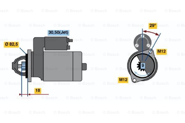 BOSCH starteris 0 001 109 064