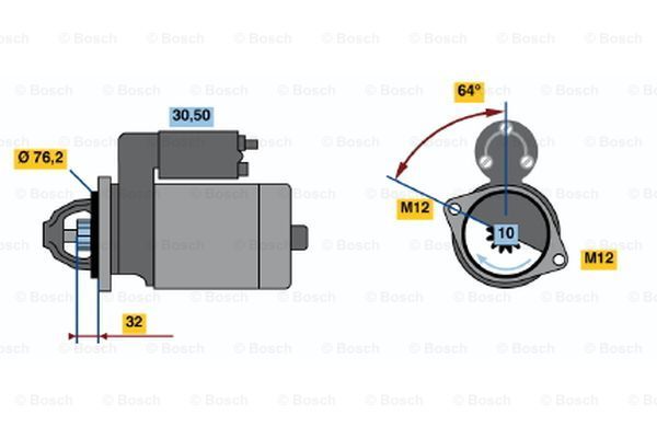 BOSCH starteris 0 001 109 066