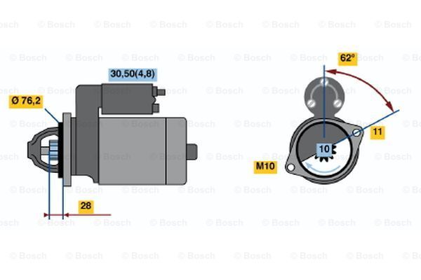 BOSCH starteris 0 001 109 260