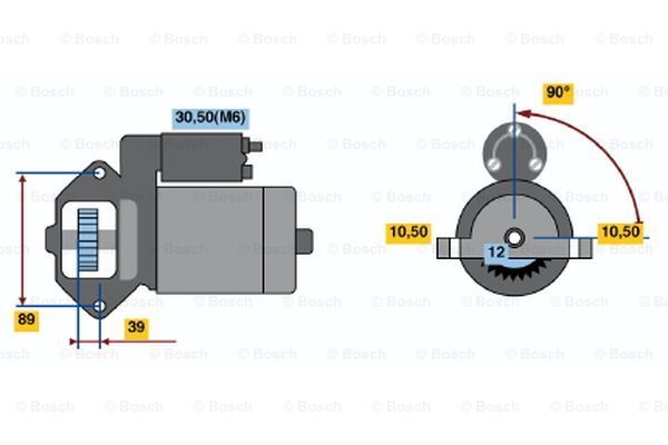 BOSCH starteris 0 001 109 324