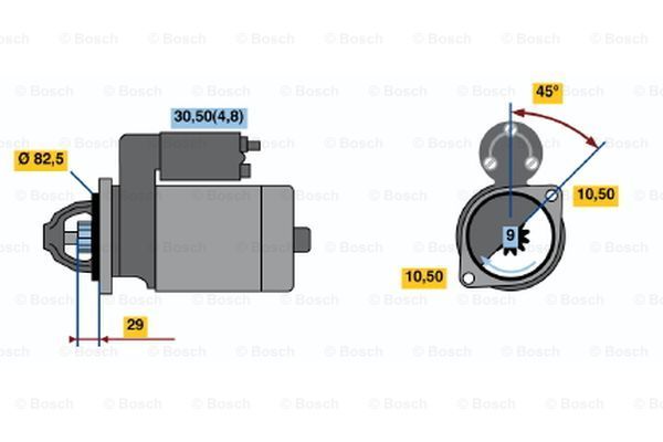 BOSCH starteris 0 001 109 330