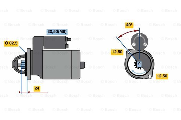 BOSCH Стартер 0 001 109 357