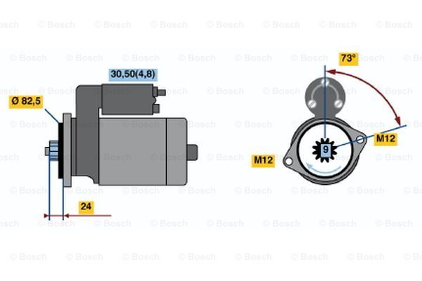 BOSCH starteris 0 001 125 055