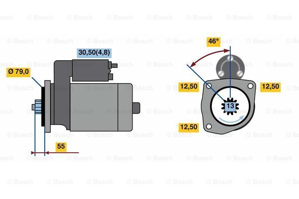 BOSCH Стартер 0 001 142 003