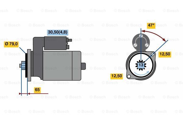 BOSCH starteris 0 001 142 005