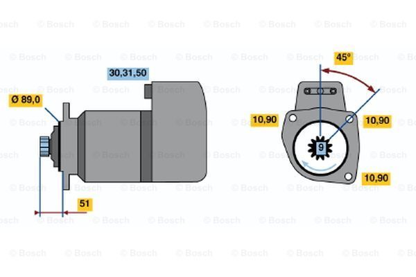 BOSCH starteris 0 001 416 059