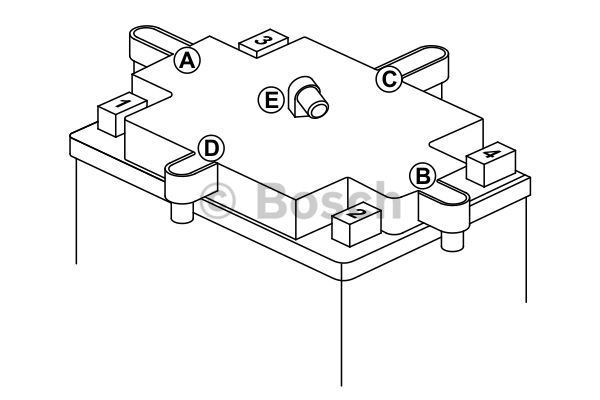 BOSCH Стартерная аккумуляторная батарея 0 092 M4F 250