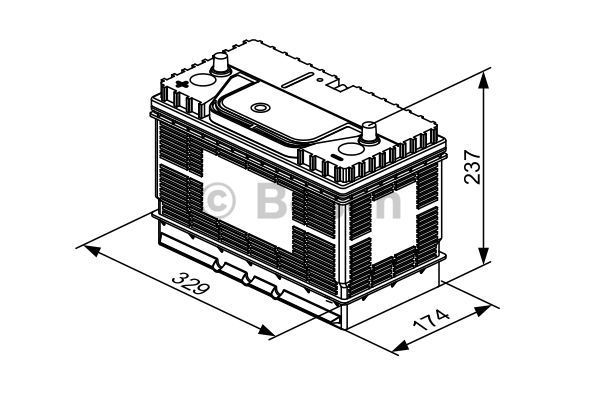 BOSCH Стартерная аккумуляторная батарея 0 092 T30 500