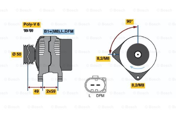 BOSCH kintamosios srovės generatorius 0 124 325 013