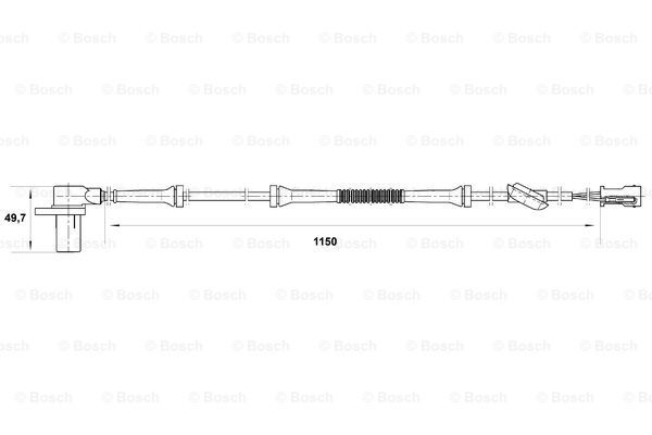 BOSCH Датчик, частота вращения колеса 0 265 006 681