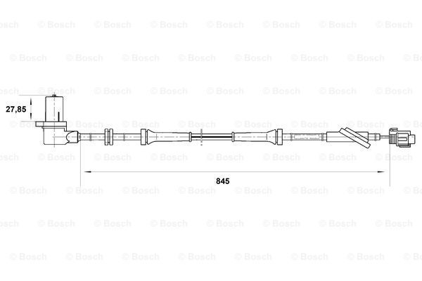 BOSCH Датчик, частота вращения колеса 0 265 006 703