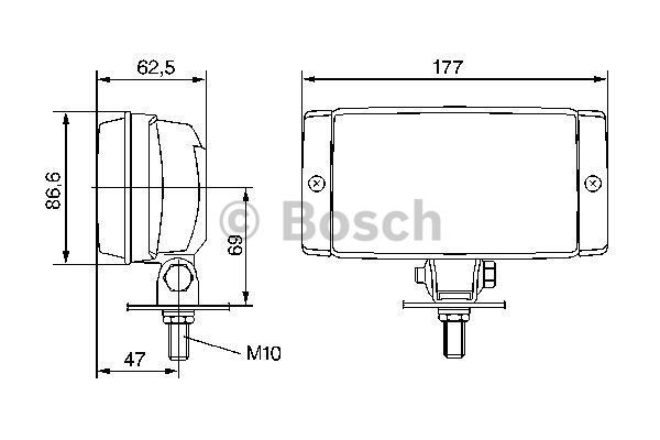 BOSCH Фара дальнего света 0 306 407 001