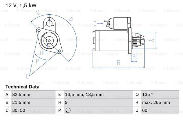 BOSCH Стартер 0 986 010 840