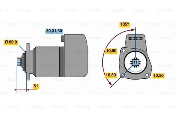 BOSCH starteris 0 986 011 460