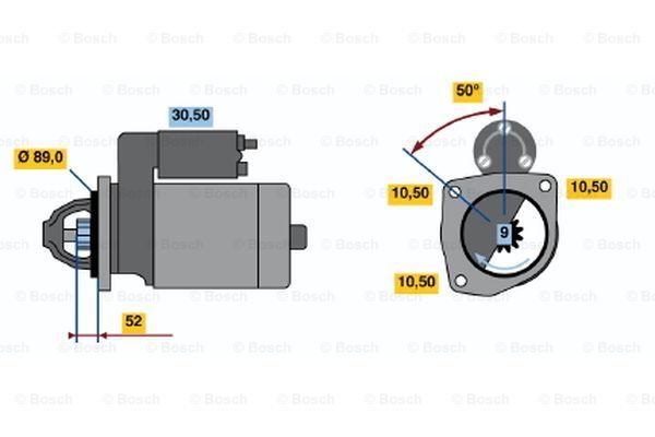 BOSCH starteris 0 986 012 780