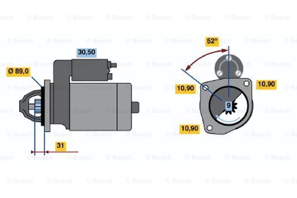 BOSCH starteris 0 986 013 680