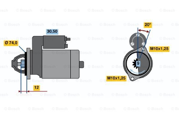 BOSCH starteris 0 986 014 531