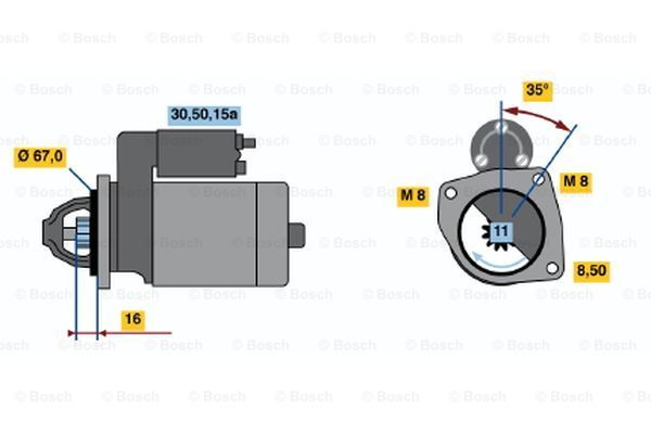 BOSCH starteris 0 986 014 800