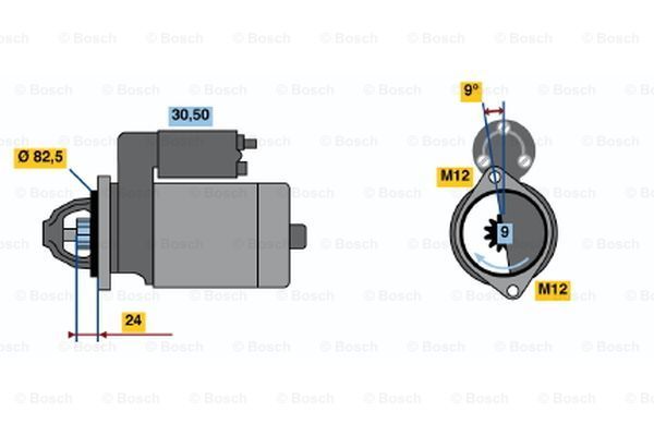 BOSCH Стартер 0 986 015 540